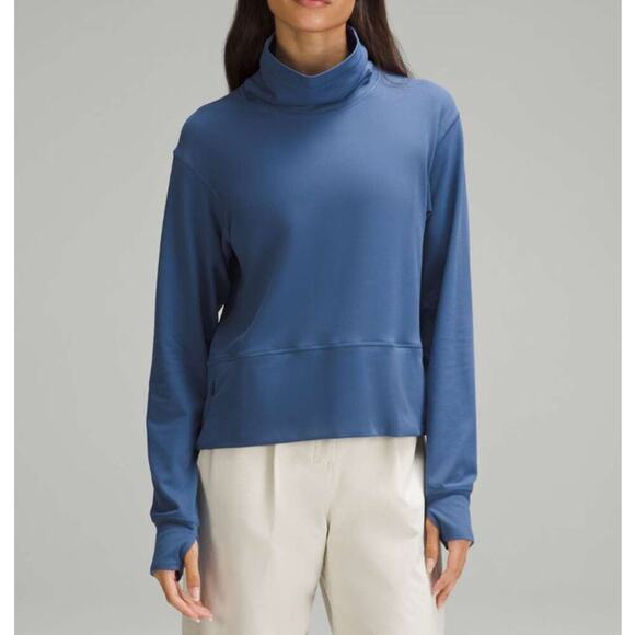 Lululemon Ready to Rulu Pullover Long Sleeve Funnel Neck 6 Stretch Soft Blue - Picture 1 of 7